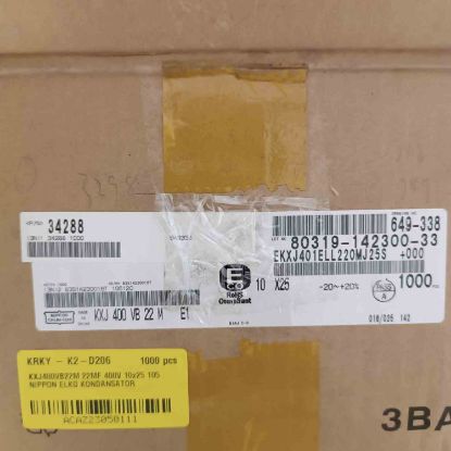 KXJ400VB22M 22MF 400V 10x25 105 NIPPON ELKO KONDANSATÖR resmi