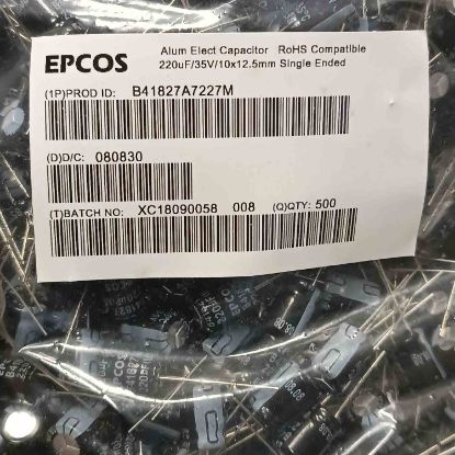 B41827A7227M 220MF 35V 10x12.5 ELKO KONDANSATÖR resmi