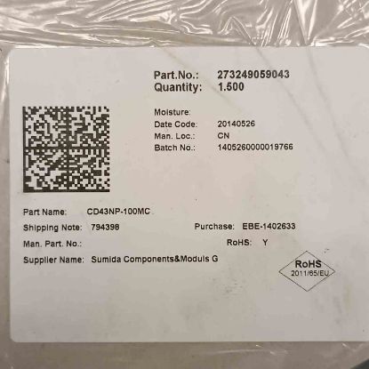 CD43NP-100MC 10uH 1.04A 4.80x4.30x3.50 SMD BOBİN resmi