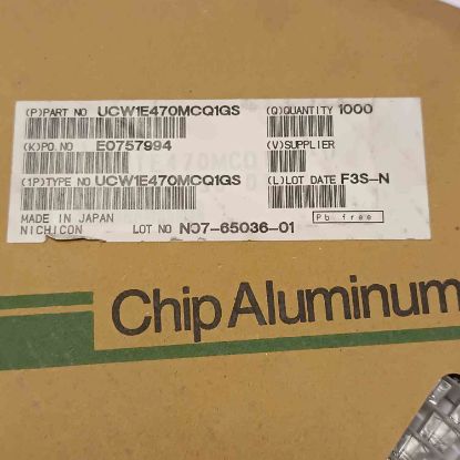 UCW1E470MCQ1GS 47MF 25V 6.3x7 NICHICON SMD KONDANSATÖR resmi