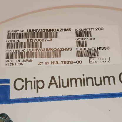 UUH1V331MNQAZHMS 330MF 35V 12.5x13.5 NICHICON SMD KONDANSATÖR resmi