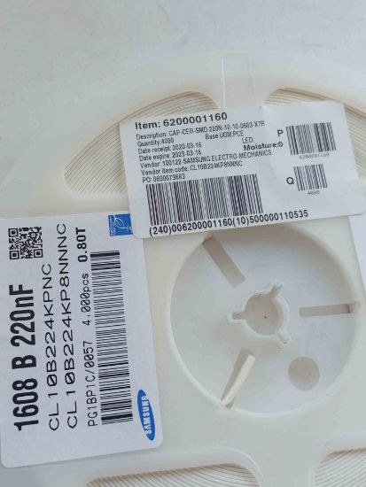 CL10B224KP8NNNC 220NF 10V 603 X7R SAMSUNG SMD SERAMİK KONDANSATÖR resmi
