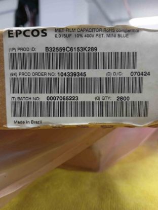 B32559C6153K289 15NF 400V 5mm POLYESTER KONDANSATÖR resmi