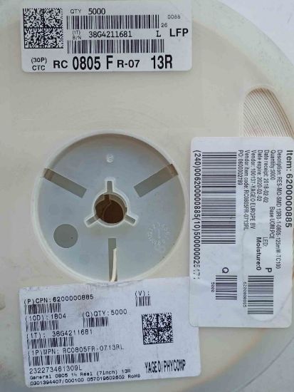 RC0805FR-0713RL 13R 805 YAGEO SMD DİRENÇ resmi