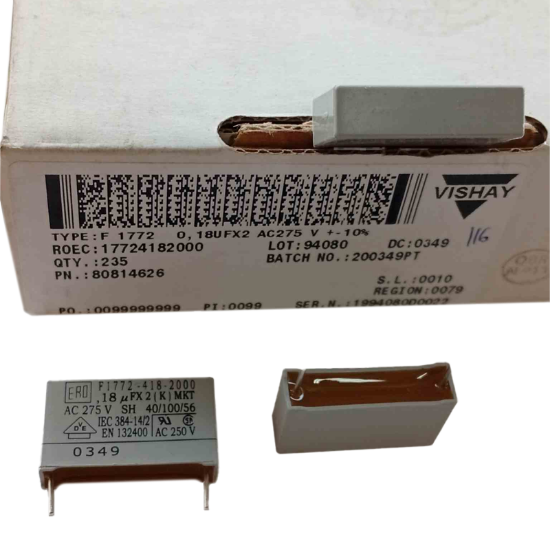 17724182000 180NF 310VAC 22.5mm VISHAY POLYESTER KONDANSATÖR resmi