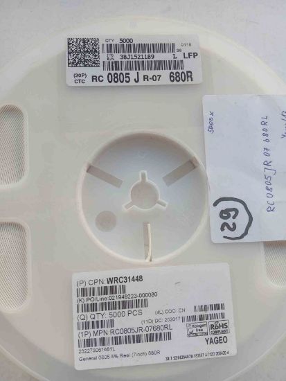 RC0805JR07680R 680R 805 YAGEO DİRENÇ resmi