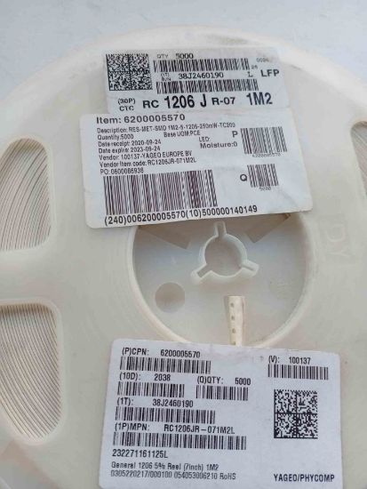 RC1206JR-071M2L 250MW 1206 YAGEO DİRENÇ resmi