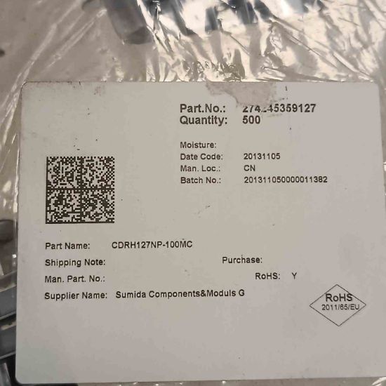 CDRH127NP-100MC 10UH 5.4A 12x12x8 SUMIDA SMD BOBİN resmi