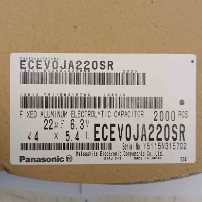 ECEV0JA220SR 22MF 6.3 4X5.4 PANASONIC SMD KONDANSATÖR resmi