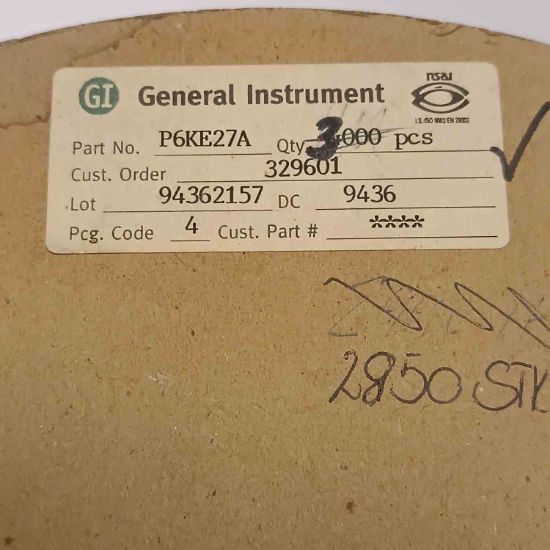 P6KE27A 27V 600W GENERALINSTRUMENT Transil DİYOT resmi
