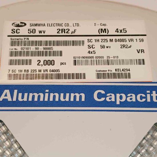 SC1H225M04005VR159 2.2MF 50V 4x5 SAMWHA SMD KONDANSATÖR resmi