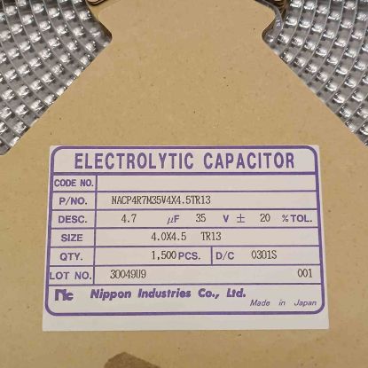 NACP4R7M35V 4.7MF 35V 4x4.5 NIPPON SMD KONDANSATÖR resmi