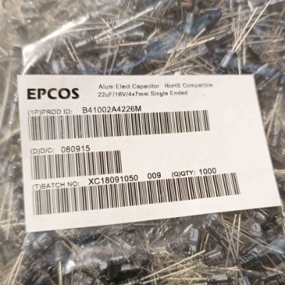 B41002A4226M 22MF 16V 4x7 ELKO EPCOS  KONDANSATÖR resmi