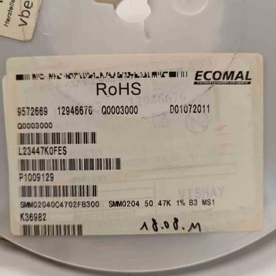 SMM02045047KB3E3 47K 204 VISHAY SMD DİRENÇ resmi