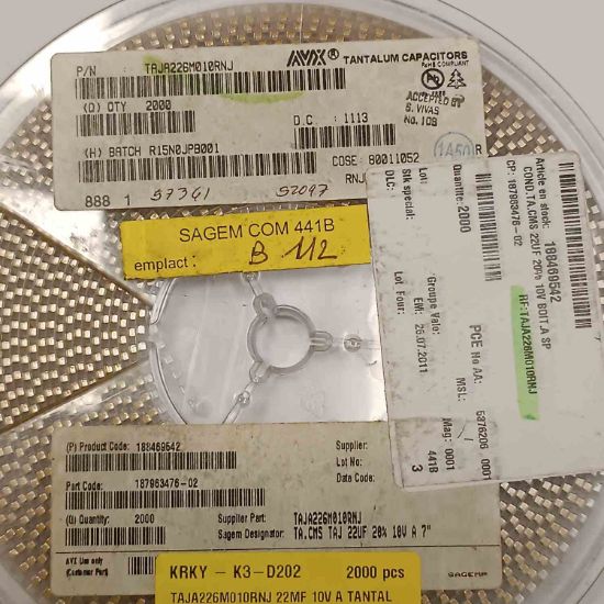 TAJA226M010RNJ 22MF 10V A TANTAL KONDANSATÖR resmi