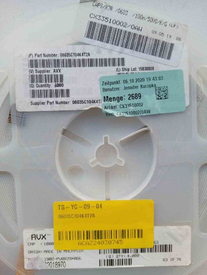 06035C104K4T2A 100NF 50V 603 %10 resmi