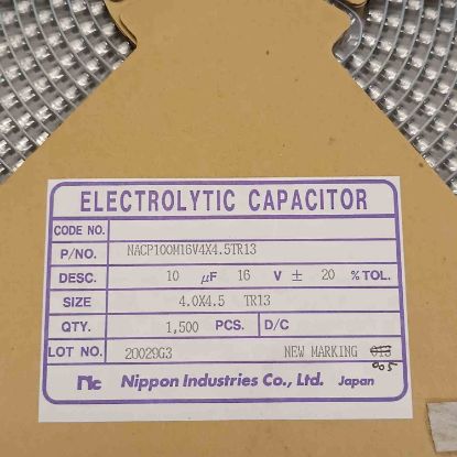 NACP100M16V 10MF 16V 4x4.5 NIPPON SMD KONDANSATÖR resmi