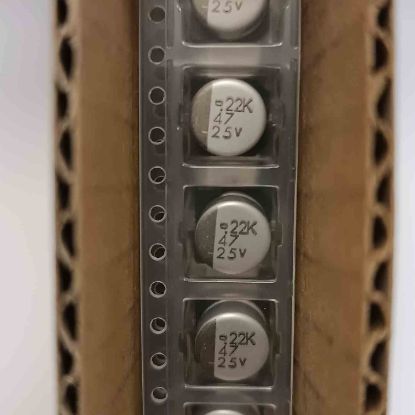 1612RMVK25LCMH63J 47MF 25V 8x6 NİPPON SMD KONDANSATÖR resmi