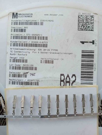 571-350925-1 TEL SOCKET MOUSER SOKET resmi