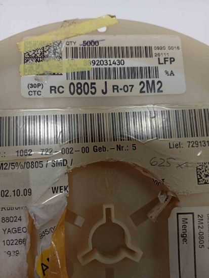 RC0805-JR072M2 2M2 805 YAGEO SMD DİRENÇ resmi