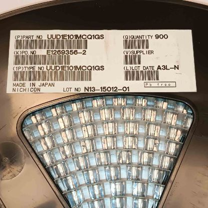 UUD1E101MCQ1GS 100MF 25V 6.3x7.7 NICHICON SMD KONDANSATÖR resmi
