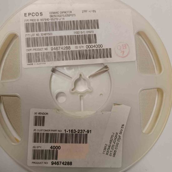 B37940S5270J14 27PF 50V 805 EPCOS SMD SERAMİK KONDANSATÖR resmi