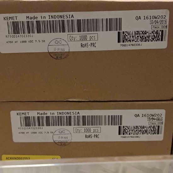 R75QD1470Z330J 4.7NF 1000V 7.5 0.05 KEMET POLYESTER KONDANSATÖR resmi