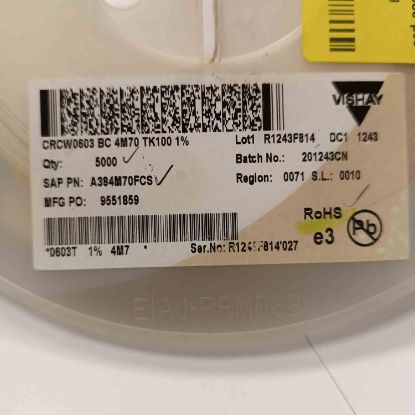 CRCW0603BC4M70TK100 4M7 603 VISHAY SMD DİRENÇ resmi