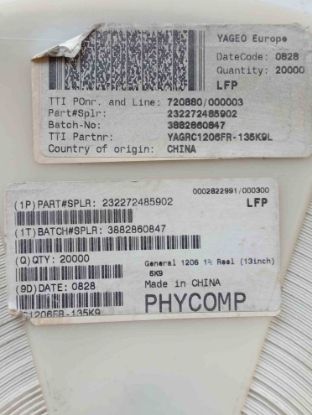 BF1206 5,9K OHM 5K9 1206 YAGEO SMD DİRENÇ resmi