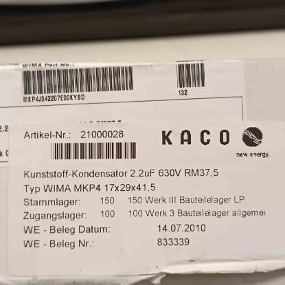 MKP4J042207E00MYSD 2.2MF 630V 37.5mm WIMA POLYESTER KONDANSATÖR resmi