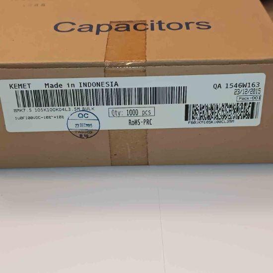 MMK7.5 105K100K04L3.5M BU 1MF 100V 7.5 0.1 KEMET POLYESTER KONDANSATÖR resmi