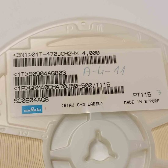 GRM40CH470J50-500 47PF 50V 805 MURATA SMD SERAMİK KONDANSATÖR resmi