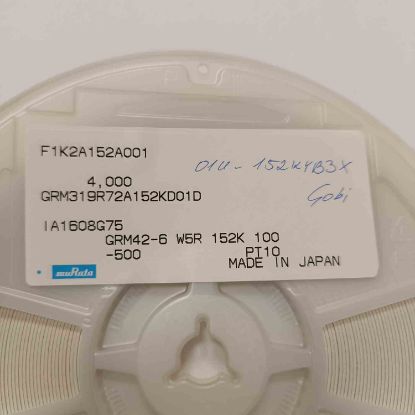GRM42-6W5R152K100-500 1.5NF 100V 1206 MURATA SMD SERAMİK KONDANSATÖR resmi