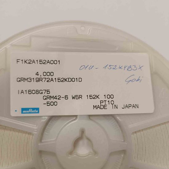GRM42-6W5R152K100-500 1.5NF 100V 1206 MURATA SMD SERAMİK KONDANSATÖR resmi
