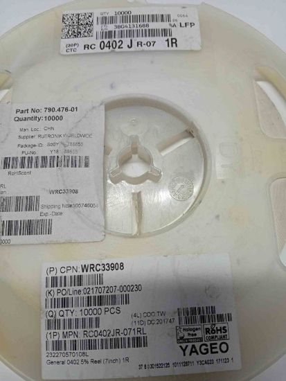 RC0402JR-071R 1R 402 YAGEO SMD DİRENÇ resmi