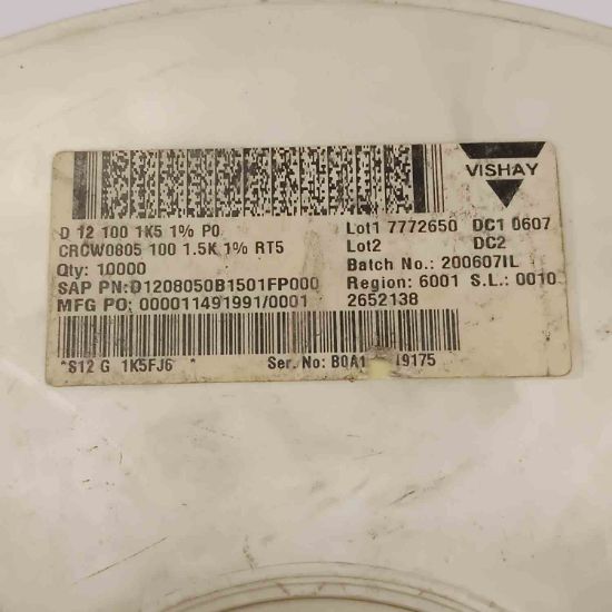 CRCW08051001,5K 1.5K 805 VISHAY SMD DİRENÇ resmi