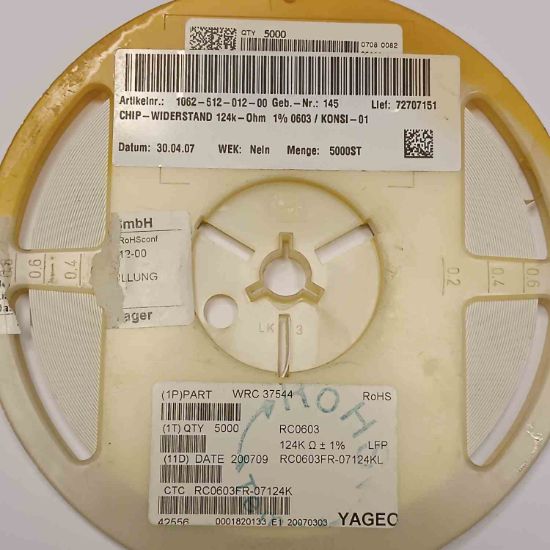 WRC37544 124K 603 %1 SMD DİRENÇ resmi