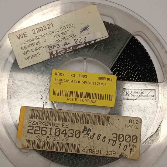 BZX84C4V3 4.3V 0.35W SOT23 ZENER DİYOT resmi