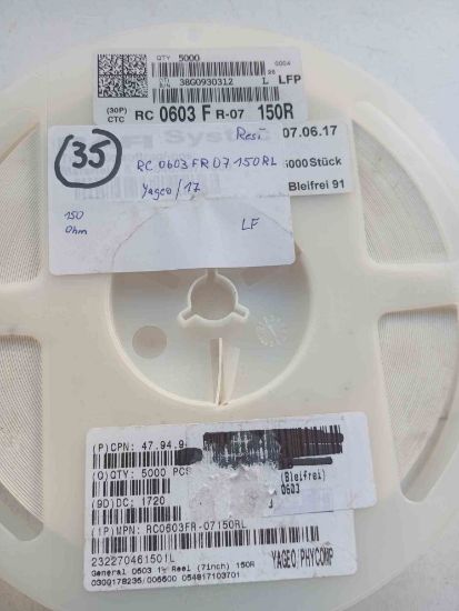 RC0603FR07150RL 150R 603 YAGEO DİRENÇ resmi