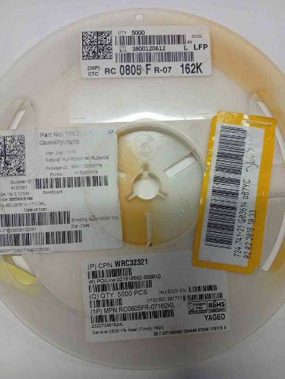 RC0805FR-07162K 162 805 YAGEO SMD DİRENÇ resmi