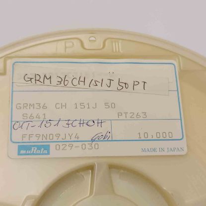GRM36CH151J50 150PF 50V 402 MURATA SMD SERAMİK KONDANSATÖR resmi