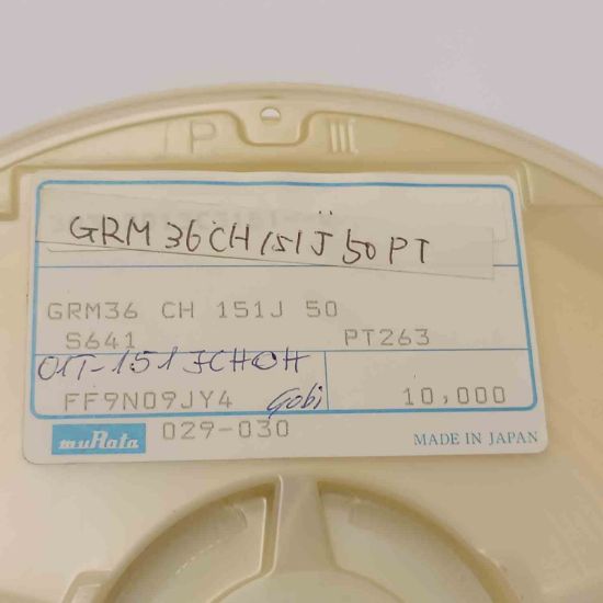 GRM36CH151J50 150PF 50V 402 MURATA SMD SERAMİK KONDANSATÖR resmi