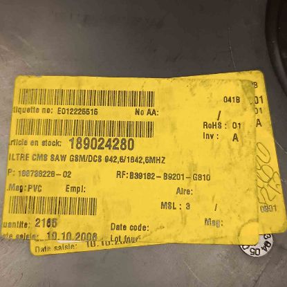 B39182-B9201-G810 SAW EPCOS Filitre resmi