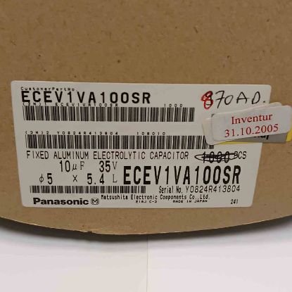 ECEV1VA100SR 10MF 35V 5x5.4 PANASONIC SMD KONDANSATÖR resmi