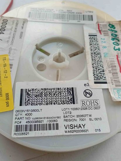 VJ0603A151GXACNW1BC  150PF 603 CAPACITOR resmi