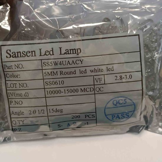 SS5W4UAACY ŞEFFAF YEŞİL 5 mm LED.DIOD LED OPTO resmi