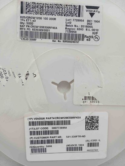 CRCV12006330RFKEA 1206 330R WISHAY resmi