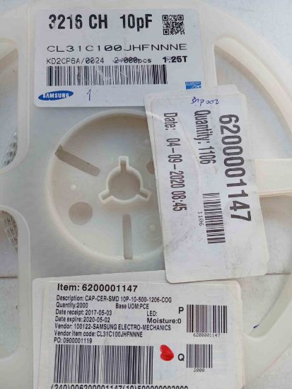 CL31C100JHFNNE 10PF 630V 1206 SAMSUNG SMD SERAMİK KONDANSATÖR resmi