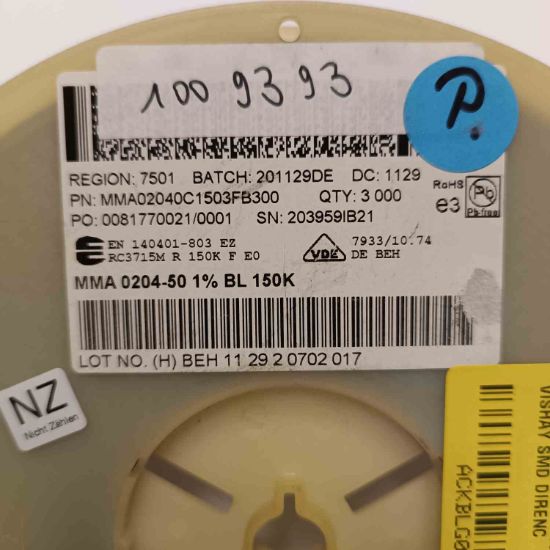 MMA02040C1503FB300 150K 204 VISHAY SMD DİRENÇ resmi