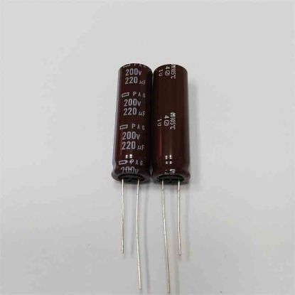 PAG200VB220M 220MF 200V 12.5x40 105 NIPPON ELKO KONDANSATÖR resmi
